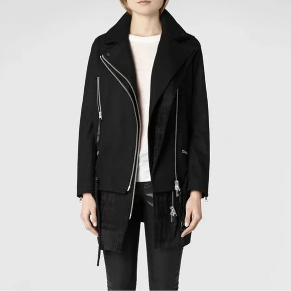 All Saints Iggy Biker Jacket Black - Picture 5 of 7